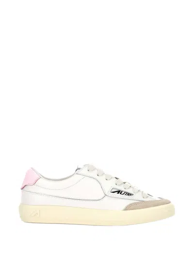 Autry Windscape Low Pink Leather Nylon Rubber Sneakers In Multi
