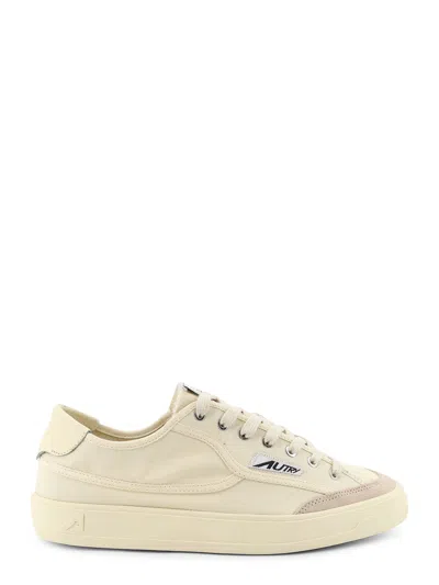 Autry Windscape Canvas Sneakers With Side Logo Label In Neutral