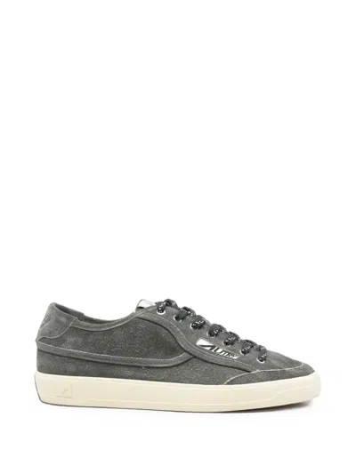 Autry Medalist Low Suede And Leather Sneakers In Gray