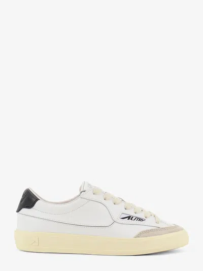 Autry Windscape Leather Sneakers With Suede Insert In White