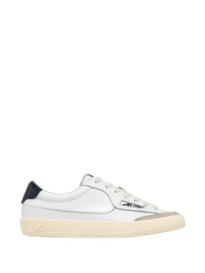 Autry Windscape Logo-patch Suede-trim Sneakers In White