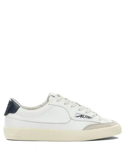 Autry Windscape Low Blue Leather Nylon Rubber Sneakers In Multi