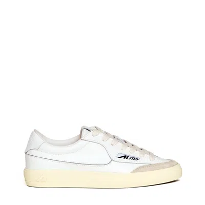 Autry Windscape Low Leather Suede Sneakers In White