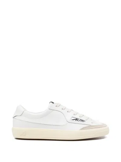 Autry Windscape Low Top Canvas Leather Sneakers In Neutral