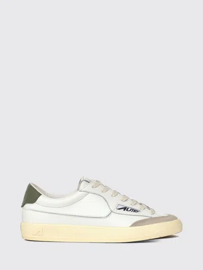 Autry Windscape Low Top Leather Sneakers With Engraved Logo And Padded Ankle In White