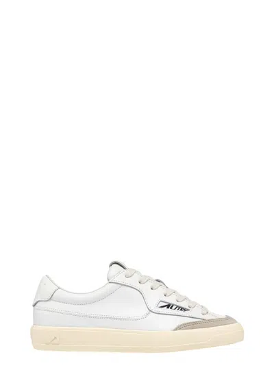 Autry Woman Windscape Low Sneakers In Leather White Sclw Uk01 In Multi