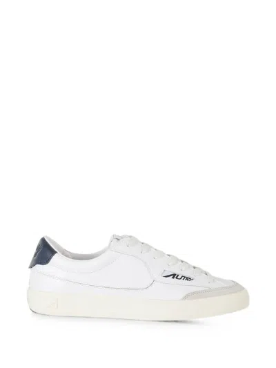 Autry White Windscape Low Canvas Suede Sneakers