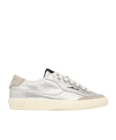 Autry Windscape Low Sneakers In Clay Canvas In White