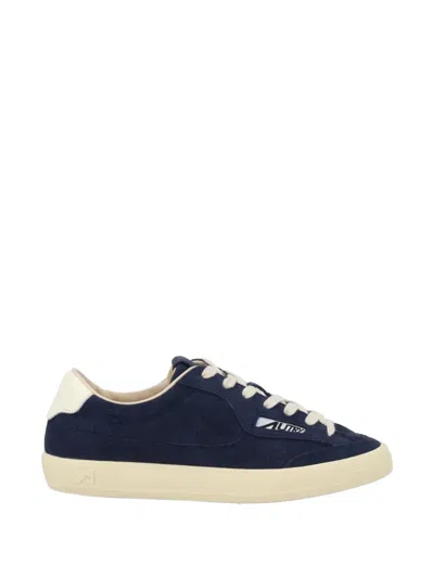 Autry Windscape Suede Logo-patch Sneakers In Blue