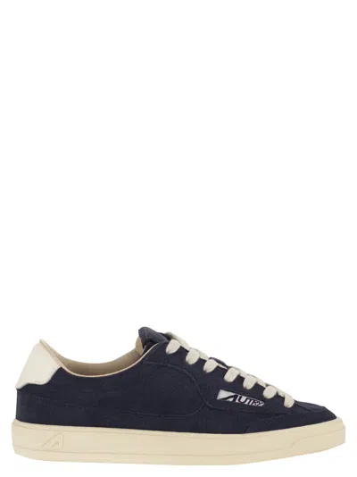 Autry Windscape Suede Trainers With Leather Details In Blue