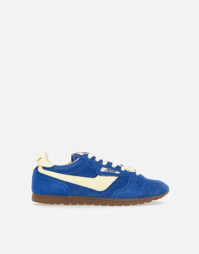 AUTRY AUTRY WINDSPIN COBALT BLUE SUEDE SNEAKERS