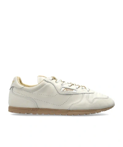 Autry Windspin Lace-up Casual Sneakers In White