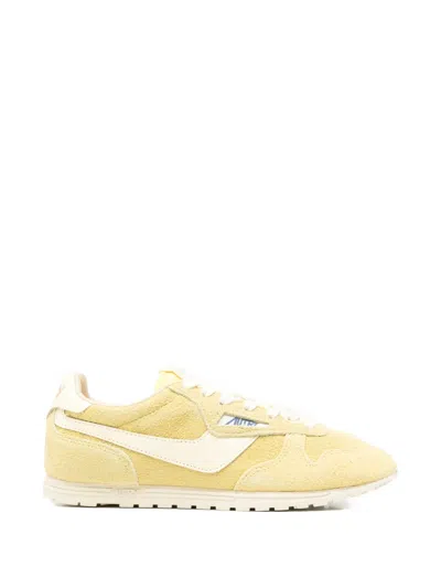 Autry Windspin Leather-trimmed Suede Sneaklers In Multi