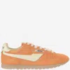 Autry Low Top Suede Sneakers With Contrast Sole In Orange