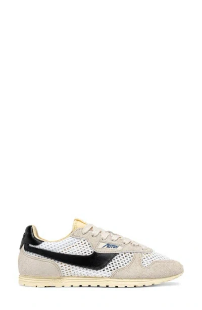 Autry Windspin Knit And Suede Sneakers In Neutral