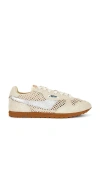 Autry Beige Windspin Perforated Suede Sneakers In Neutral