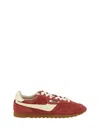 Autry Windspin Leather-trimmed Brushed Suede Sneakers In Pink