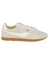 Autry 'windspin Low' Beige Sneaker With Logo On The Side And On The Heel In Suede Man In Neutral