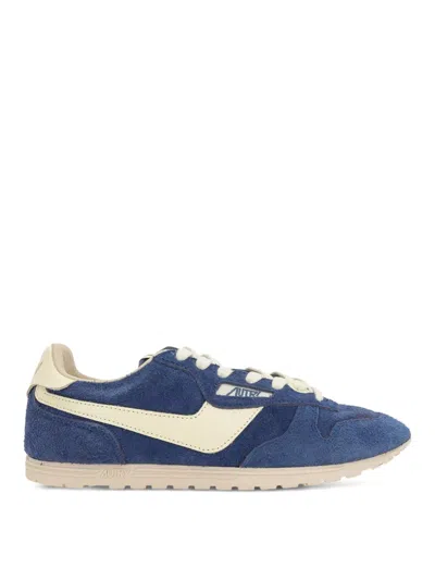 Autry Calf Leather Low-top Sneakers In Blue