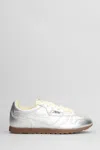 Autry Windspin Low Sneakers In Platinum Leather In Silver