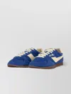 Autry Suede Finish Rubber Sole Contrast Panel Sneaker In Blue