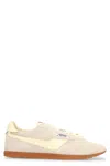 Autry 'windspin Low' Beige Sneaker With Logo On The Side And On The Heel In Suede Man In Neutral