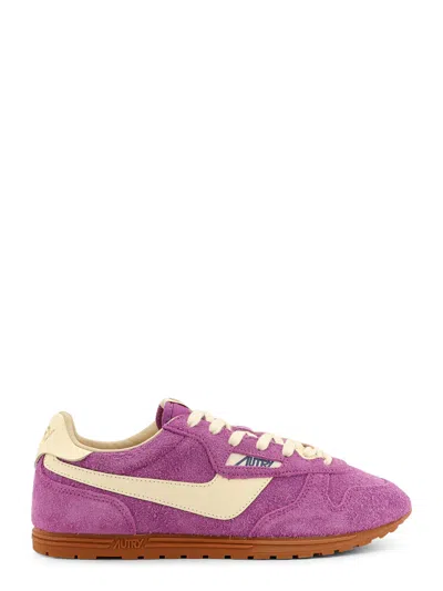 Autry Windspin Low-top Suede And Leather Sneakers In Purple