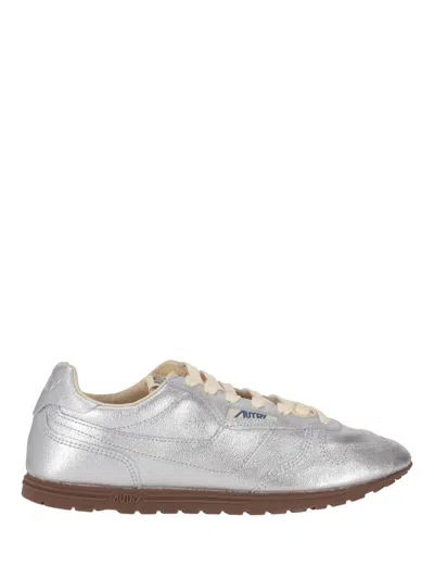 Autry Silver Lace Up Sneakers In Multi