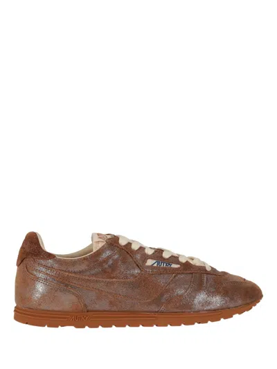 Autry Brown Lace Up Sneakers