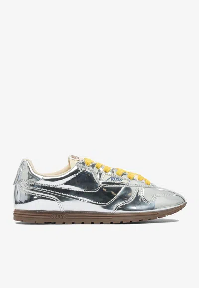 AUTRY WINDSPIN METALLIC SNEAKERS