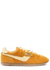 Autry 'windspin Low' Yellow Sneaker With Logo On The Side And On The Heel In Orange