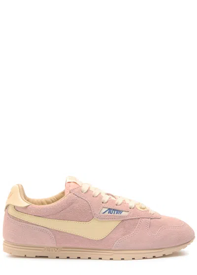 AUTRY AUTRY WINDSPIN PANELLED BRUSHED SUEDE SNEAKERS