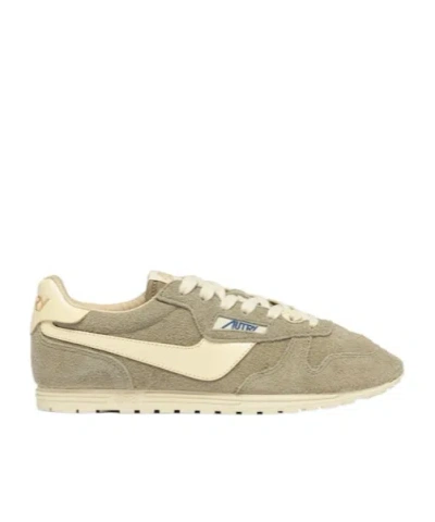 Autry Windspin Perforated Low-top Sneakers In Brown
