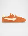 Autry Low Top Suede Sneakers With Contrast Sole In Fantarut