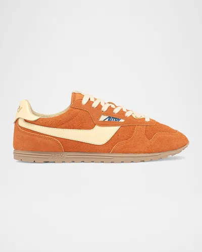 AUTRY WINDSPIN RETRO BICOLOR RUNNER SNEAKERS