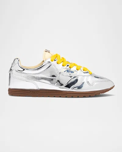 Autry Windspin Retro Metallic Runner Sneakers