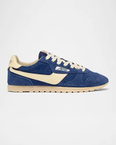 Autry Windspin Retro Suede Low-top Sneakers In Blue