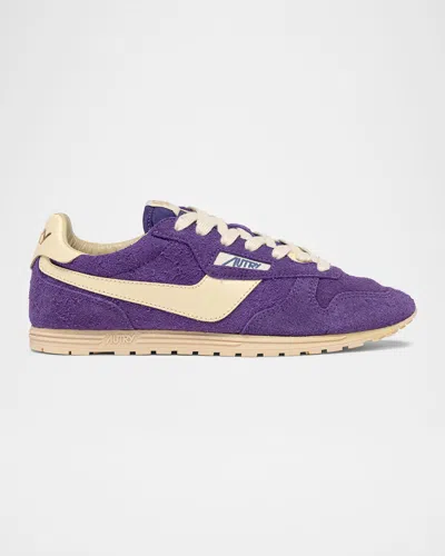 AUTRY WINDSPIN RETRO SUEDE LOW-TOP SNEAKERS