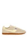 Autry 'windspin Low' Beige Sneaker With Logo On The Side And On The Heel In Suede Man In Neutral