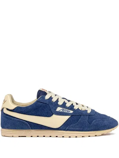 Autry Blue Windspin Low Sneakers In Green