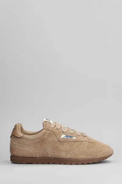 Autry Windspin Sneakers In Brown Suede