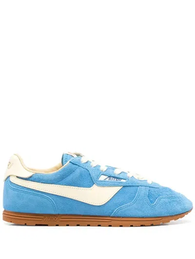 Autry Windspin Sneakers In Suede And Kyoto Leather And Rutabaga In Blue