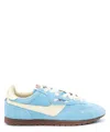 Autry 'windspin Low' Light-blue Sneaker With Logo On The Side And On The Heel In Suede Woman In Lightblue