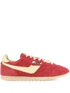 Autry Windspin Sneakers In Suede And Parrot Leather And Rutabaga In Red