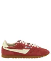 Autry 'windspin Low' Pink Sneaker With Logo On The Side And On The Heel In Red