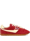 Autry Windspin Sneakers In Suede And Parrot Leather And Rutabaga In Red