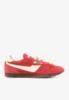 Autry Windspin Suede And Leather Low-top Sneakers In Red