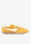 Autry Windspin Suede And Leather Low-top Sneakers In Yellow