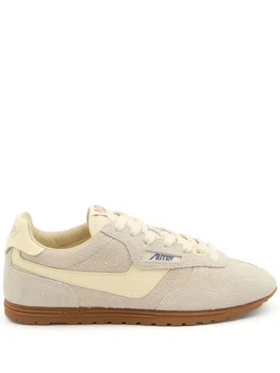 Autry Windspin Suede And Leather Sneakers In Grey