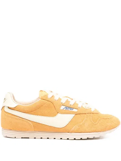 Autry Windspin Suede Sneakers In Yellow